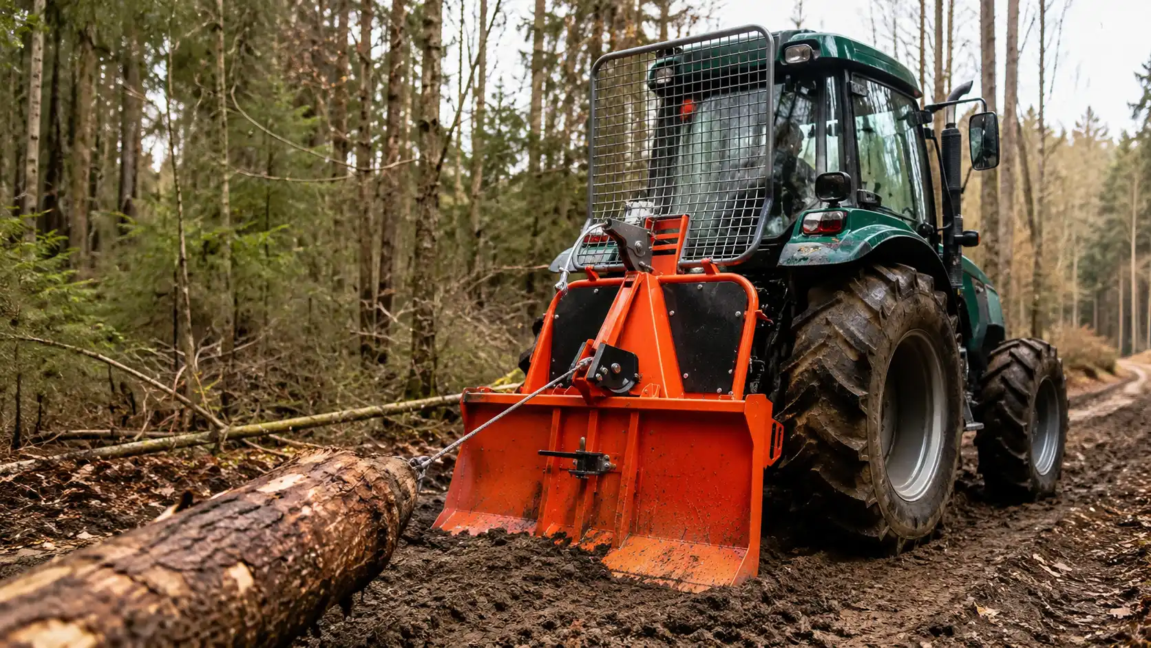 Tractor Forestry Winch Guide How to Size a 5.5T Mechanical Winch for Your Farm