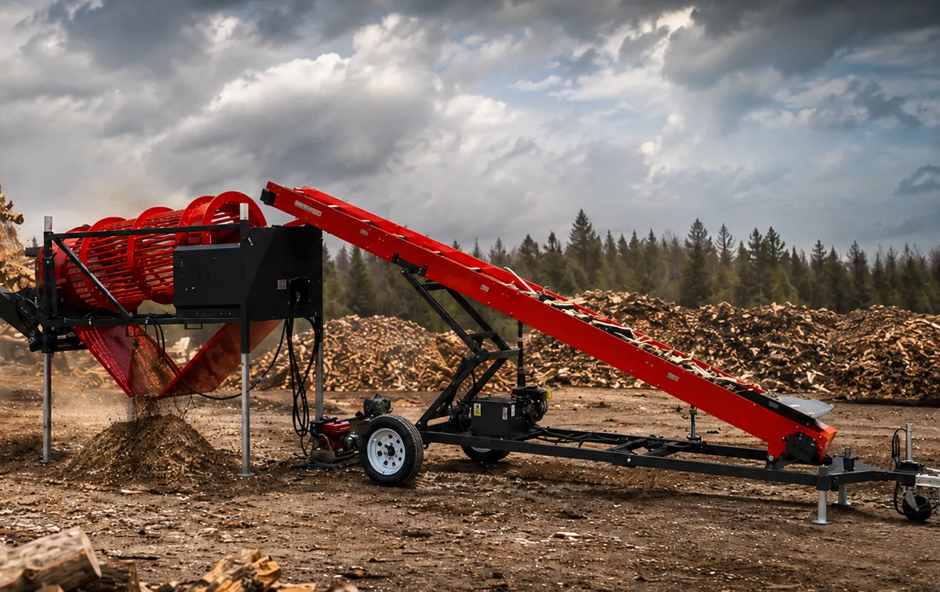 Don’t Give Debris a Free Ride How to Add a Wood Screener before the Firewood Conveyor